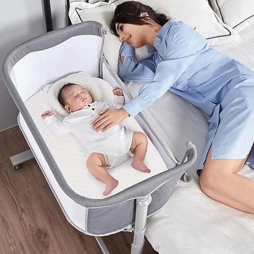 Wonder Living Baby Bassinet Mattress, Breathable, Hypoallergenic, Premium Foam, Non-Toxic, Oval Shaped with Removal Waterproof Cover,15" x 30" x 2'', White thumbnail 2