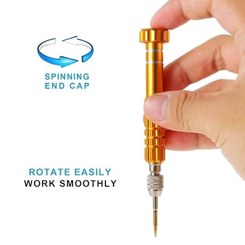 YANPLS Small Screwdriver Watch Glasses Mini Set, Micro Precision Tiny Screwdriver Set Small Screwdriver Set for Electronics Eyeglass (gold) thumbnail 3
