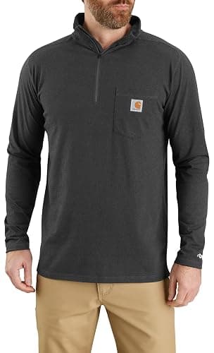 Carhartt Men's 104255 Force® Relaxed Fit Quarter Zip Pocket T-Shirt thumbnail 2