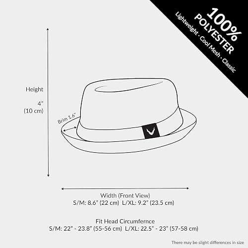 The Hat Depot Unisex Light Weight Classic Soft Cool Mesh Pork Pie hat thumbnail 6