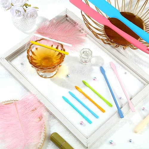 Patelai 12 Pieces Wax Sticks Silicone Waxing Spatulas for Hair Removal Reusable Silicone Applicator Different Sizes Scrapers Hard Sticks for Home Salon Body Use thumbnail 3