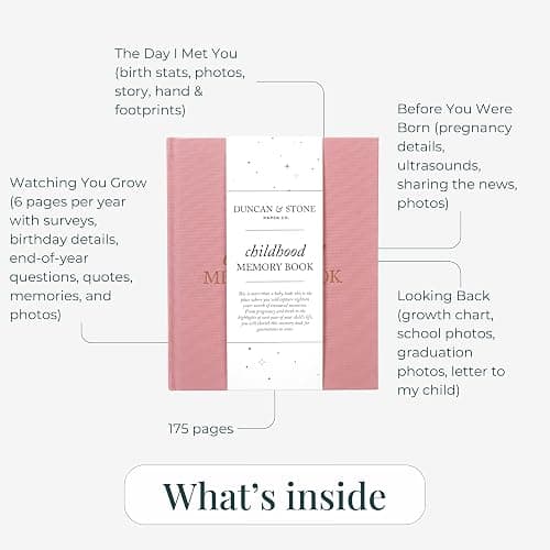 Childhood Memory Book - Elegant Memory Book For Kids Till Age 18 W/Guided Prompts, Space for Photos & More - Childhood Memory Journal (175 Pages, Cream) thumbnail 4
