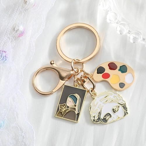 MUCOOS Artistic Painting Keychain Art Supply Keyring Gift for Women Artists Painters and Creative Souls thumbnail 3