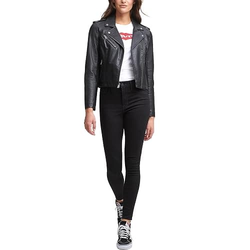 Levi's womens The Classic Faux Leather Moto Jacket (Regular & Plus Size) thumbnail 5