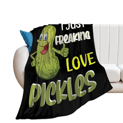 Pickle Blanket for Girls - 50x60 Inches Throw Size - Soft Fuzzy Plush Throws Gift - Colorful Funny Throw Blanket for Bed, Couch, Sofa thumbnail 3