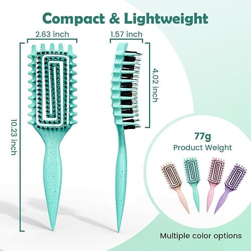 Curl Defining Brush, Curly Hair Brush Defining with Side Gear for Combing, Shaping, and Styling Curly Hair, Lightweight Candy Brush Suitable for All Wet or Dry Hair Types for Women and Men thumbnail 7