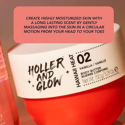 Holler And Glow Hawaii Heat Vanilla Body & Hair Mist, Body Spray For Women, Hair Perfume For Women, Delicate Peony, Amber Scented, Warm & Sweet, Travel Sized, 3.38 Fl Oz thumbnail 9
