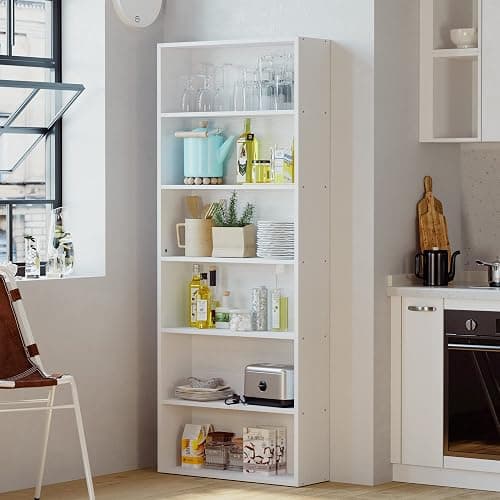 IRONCK Bookshelves and Bookcases Floor Standing 6 Tiers Display Storage Shelves 70 in Tall Bookcase Home Decor Furniture for Home Office, Living Room, Bed Room thumbnail 5