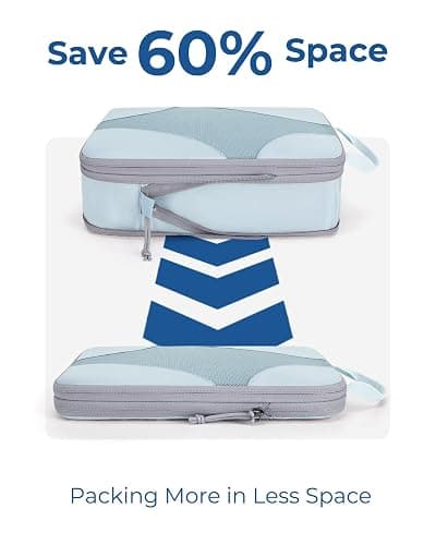 BAGSMART Compression Packing Cubes for Travel, Compressible Luggage Organizer for Cruise Ship, Lightweight Travel Essentials 6-Pack 1L+2M+2S+1Shoe Bag thumbnail 4