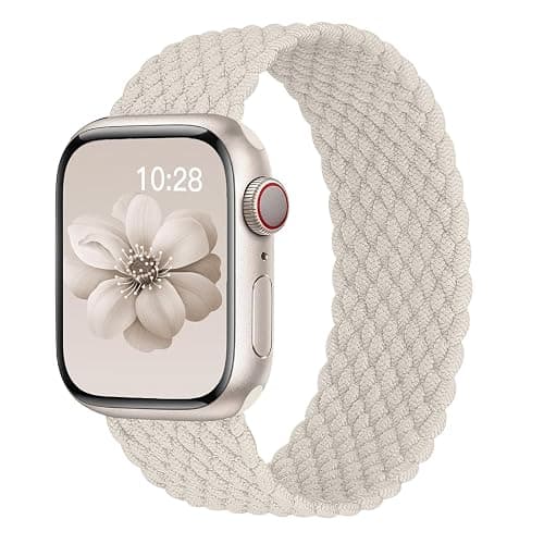 Braided Solo Loop for Apple Watch Band 40mm 42mm 41mm 38mm 44mm 46mm 45mm Ultra/3 2 49mm Men/Women,Stretchy Nylon Sport wristband Strap for iWatch Bands Series 11/10/9/8/7/6 5/4/3/SE 40 44 42 45 46 mm - Image 1