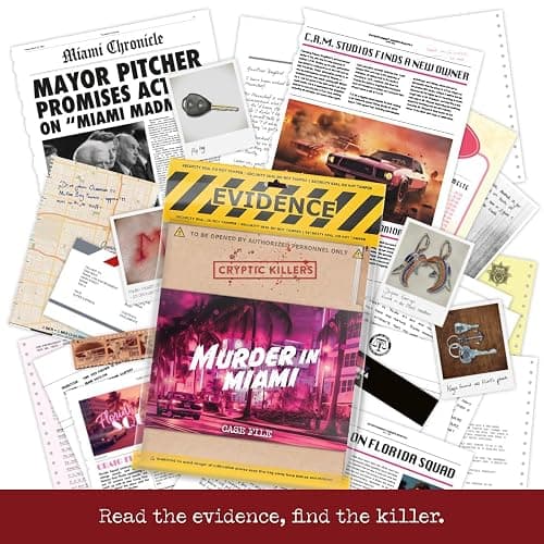 Cryptic Killers Unsolved murder mystery game - Cold Case Files Investigation Detective clues/evidence - Solve the crime - For individuals, date nights & party groups - Murder in Miami thumbnail 6