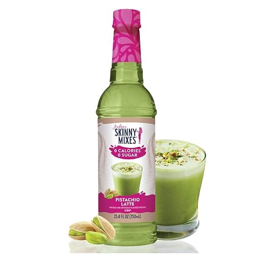 Jordan’s Skinny Mixes Sugar Free Coffee Syrup, Pistachio Coffee Flavoring Syrup, Zero Calorie Drink Mix, Lattes, Baking, Protein Shake or Cocktail, Dairy & Gluten Free, Kosher, 25.4 Fl Oz - Image 1