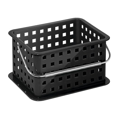 iDesign Plastic Shower Caddy Basket with Handle for Bathroom or College Dorm - Black - Made in USA thumbnail 9
