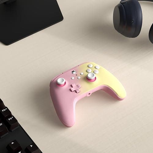 PowerA Advantage Wired Controller for Xbox Series X|S - Pink Lemonade, Xbox Controller with Detachable 10ft USB-C Cable, Mappable Buttons, Trigger Locks and Rumble Motors, Officially Licensed for Xbox thumbnail 2