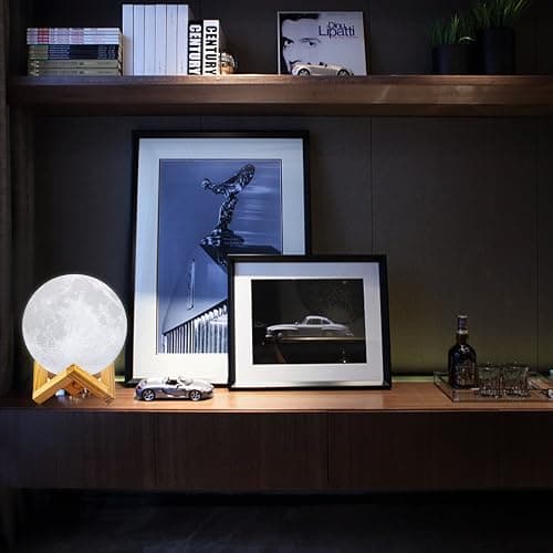 LOGROTATE Moon Lamp, 16 Colors LED Night Light for Kids 3D Printing Moon Light with Stand& Remote/Touch Control & Timing, Moon Light Lamp for Kid Friend Birthday Gifts, Room Decor (Diameter 4.8 INCH) thumbnail 7