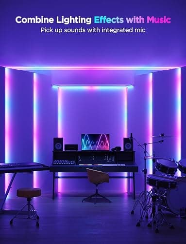 Govee RGBIC LED Strip Lights 32.8ft with Covers, Smart Lights Work with Alexa and Google Assistant, LED Diffuser Channel with LED Lights for Bedroom, Skirting Lines, Studio, Cabinet thumbnail 9