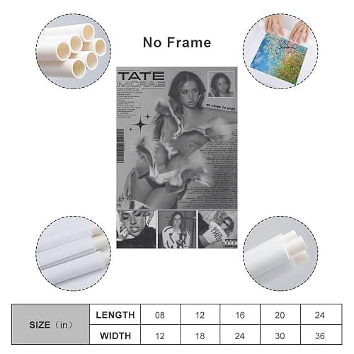 8FH2K9L MN4P7 Tate McRae 3 Canvas Poster Wall Decorative Art Painting Living Room Bedroom Decoration Gift Unframe-style08x12inch(20x30cm) thumbnail 2