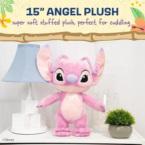 Kids Preferred Disney Baby Lilo & Stitch Angel Soft Huggable Stuffed Animal Cute Plush Toy for Toddler Boys and Girls, Gift for Kids, Pink Angle 16 Inches thumbnail 4