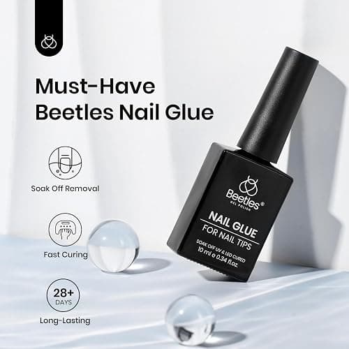 beetles Gel Polish 9 in 1 Nail Glue Gel for Nails Tips 10ml Long Lasting Uv Nail Glue for Acrylic False Nail Tips Base Coat Blooming Nail Gel Led Lamp Required thumbnail 2
