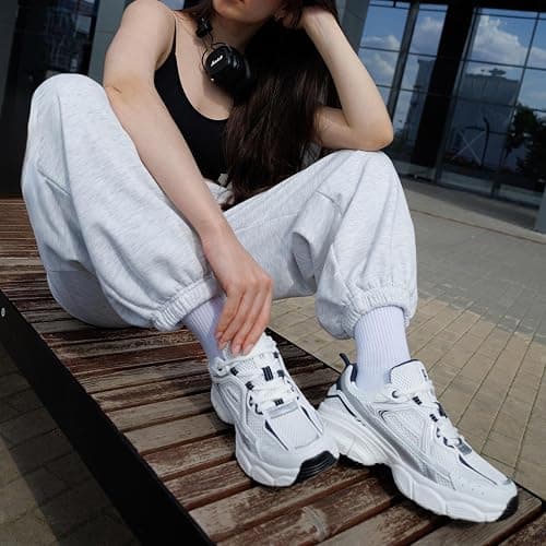 BAASPLOA Women's Chunky Fashion Sneakers Casual Sports Shoes Mesh Breathable Athletic Gym Workout Tennis Shoe Platform Thick Walking Shoes thumbnail 2