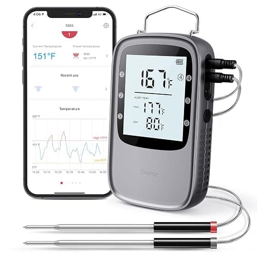 Govee Bluetooth Meat Thermometer, Digital Wireless Meat Thermometer for Smoker Oven, Smart Grill Thermometer with Dual Probes, 230ft Remote Monitor Cooking Thermometer for BBQ Kitchen Rotisserie - Image 1