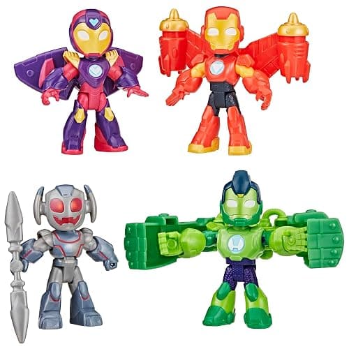 Iron Man and HIS Awesome Friends Marvel Iron Armor Figure Pack, 3-Inch Action Figures, Toy Playsets for Boys & Girls, Ages 3+ (Amazon Exclusive) - Image 1
