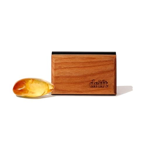 Drift Car Air Freshener - The Original Wood Air Freshener - Car Odor Eliminator - Long Lasting Scent - Auto Accessories - Metal Clip - Essential Oils - Clean Ingredients - Amber Scent Starter Kit - Image 1