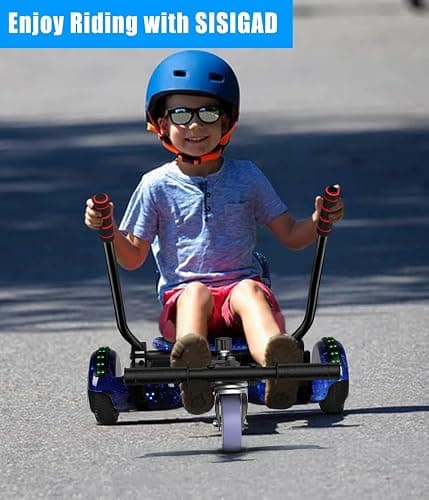 SISIGAD Scooter Seat Attachment, 6.5'' Self Balancing Scooters Go Kart with Bluetooth and LED Lights,Kids Boys Girls Adults thumbnail 3