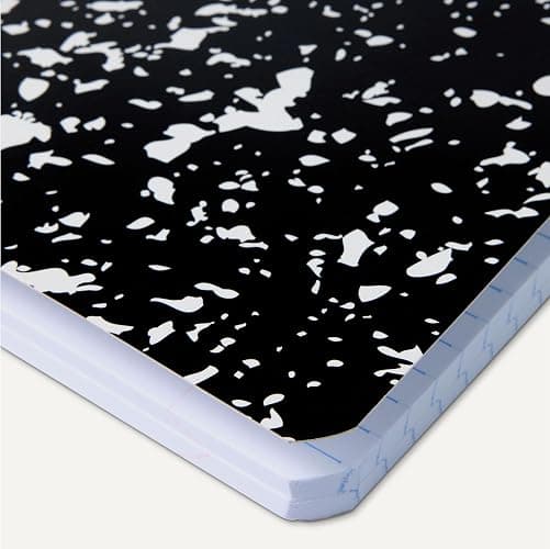 Amazon Basics Composition Notebook, College Ruled, 100 Sheets, 9.75" x 7.5", Marble Black, 12-Pack thumbnail 3