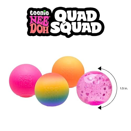 Schylling NeeDoh Teenie Quad Squad Needoh 4 Pack - Sensory Squeeze Toy - 1.5" in Diameter - Colors May Vary thumbnail 7