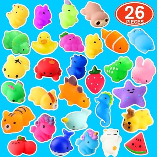 nobasco Squishies, 26 Pack Mochi Squishy Toys - Kawaii Cat Squishys Slow Rising Animals - Party Favors, Goodie Bag, Birthday Gifts, Mini Squishies Stress Reliever Toy thumbnail 5