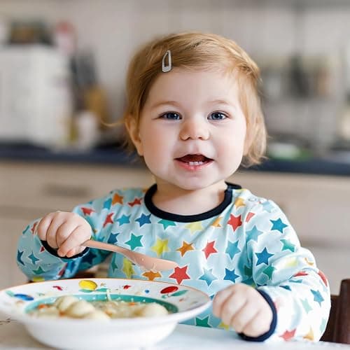 12 Pieces Toddler Utensils Set, Plastic Spoons and Forks Set for Kids, Children Safe Flatware, Plastic Reusable Cutlery, BPA Free, Dishwasher Safe thumbnail 5