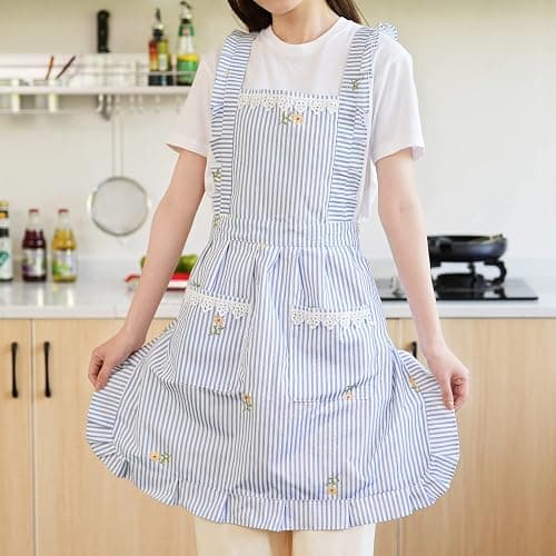 Funny Aprons for Women with Pockets, Kitchen Cooking Grilling Bbq Cute Chef Apron, Mothers Day Birthday Gifts for Women thumbnail 3