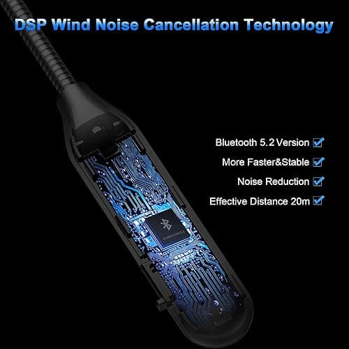 blueear Helmet Headphones Motorcycle Bluetooth Headsets Outdoor Waterproof Sports Headphone Loud Premium Bass Sound Auto Phone Answering ENC Noise Cancelling Clear Calls 60 Hours Playtime thumbnail 4