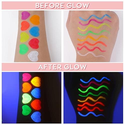 BOBISUKA 8 Colors UV Neon Liquid Eyeliner Set, Matte Colored Eyeliners Pen, Colorful Waterproof Smudge-proof Pigmented Graphic Liners, Delineadores de Colores Para Ojos Eye Makeup Gift Kit thumbnail 4