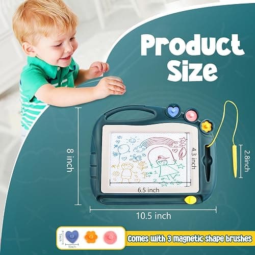 Magnetic Drawing Board, Toddler Toys for Age 1 2 3 Boys Girls, Sketch Pad, Birthday Easter Christmas Halloween Kids Toy Gifts for Boys and Girls thumbnail 2