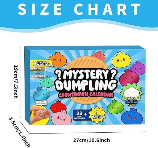 2026 Dumpling Squishy Advent Calendar, 24pcs Mini Dumpling Squishy Mystery Box Random Surprise Squishies, Stress Relief Sensory Fidget Toy for Anxiety Relief Hand Relax, Birthday Gifts thumbnail 3
