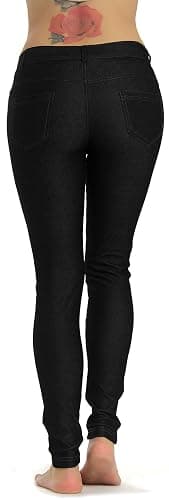 Prolific Health Women's Jean Look Jeggings Tights Slimming Many Colors Spandex Leggings Pants Capri S-XXXL thumbnail 3