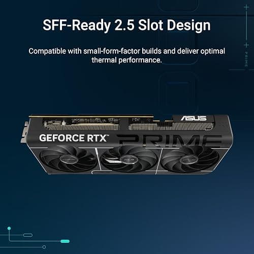ASUS The SFF-Ready Prime GeForce RTX™ 5080 OC Edition 16GB GDDR7 Graphics Card (PCIe® 5.0, 16GB GDDR7, HDMI®/DP 2.1, 2.5-Slot, Axial-tech Fans, Vapor Chamber, Dual BIOS) thumbnail 2