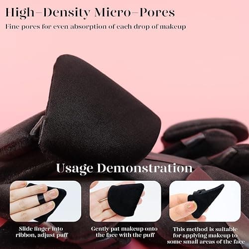 BEAKEY 12pcs Powder Puffs for Face Powder Triangle Powder Puff for Loose and Cosmetic Foundation, Makeup Puff for Contouring, Cloud Kiss Beauty Makeup Tools, Stocking Stuffers for Women thumbnail 6