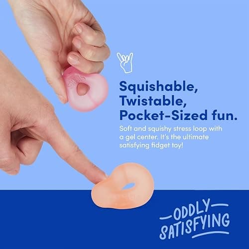Speks Mini Gump Loop Gel-Filled Stress Balls | Ultra Soft Squishy Fidget Toy for Adults & Teens | Stress Relief & Desk Toy thumbnail 4