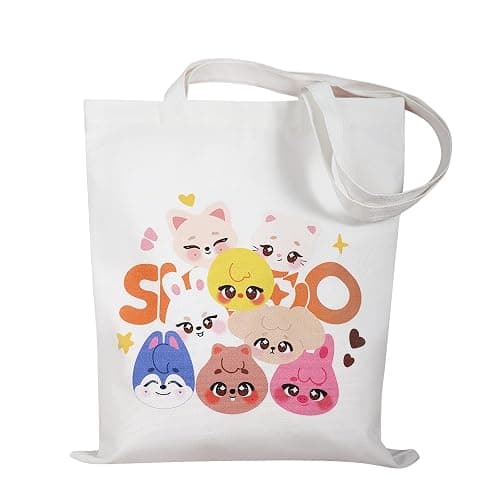 Yanmzmin Stray Canvas Tote Bag Skz Canvas Shoulder Bag Merch for Stay Fans Gifts Grocery Bags - Image 1