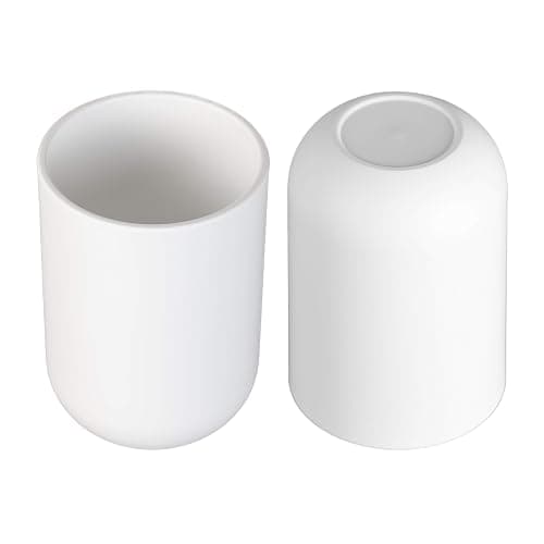 UVIVIU Toothbrush Cup, Bathroom Cup, Toothbrush Holder, Bathroom Tumbler, Plastic, 350ml (White) thumbnail 3