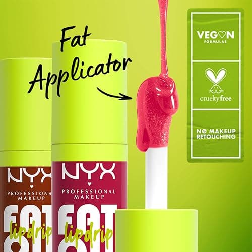 NYX PROFESSIONAL MAKEUP Fat Oil Lip Drip, Moisturizing Lip Oil Gloss, Vegan Tinted Formula, Up to 12 HR Hydration - Missed Call (Sheer Pink) thumbnail 4