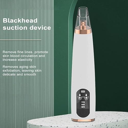 Skin Pore Cleaner Electric Blackhead Remover Vacuum Rechargeable Face Cleanser with Led Screen 6 Suction Probes 3 Modes for Women Men Removal Tools A E thumbnail 4