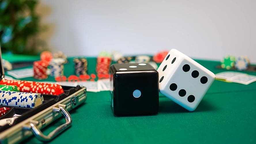 Olivia Martini Jumbo Dice Decor, Set of 2, Natural Wood Decorations with Black and White Colors, Trendy Home Interior Centerpieces for Tables, Mantles, and Shelves thumbnail 2
