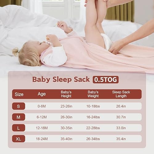 Wrrernsin Baby Sleep Sack 0-6 Months,100% Cotton TOG 0.5 Wearable Blanket for Newborn and Infant, 3 Pack 2-Way Zipper Lightweight Sleeping Bags for Toddler thumbnail 4