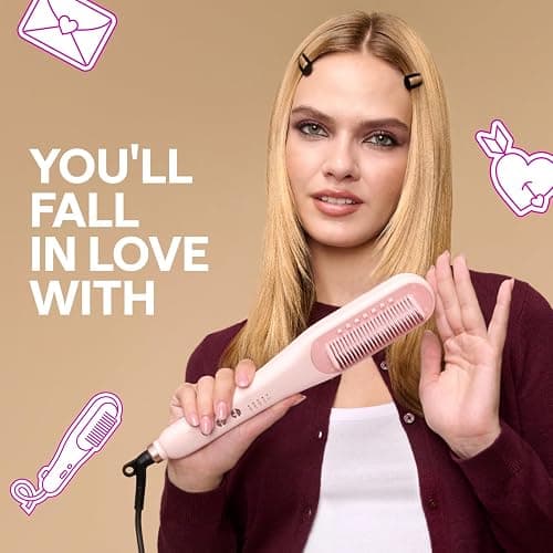 Wavytalk Pro Steam Hair Straightener Brush, Steamline Pro 3 in 1 Straightening Brush, Steam Reduces Damage, Nourishes Hair, and Expedites Straightening thumbnail 2