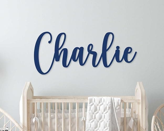 Personalized Custom Baby Name Sign | Custom Wooden Name Sign | Nursery Wall Decor | Nursery Wall Hanging | Over Crib Sign | Nursery Baby Shower Gift | Customizable Home Decor - Image 1