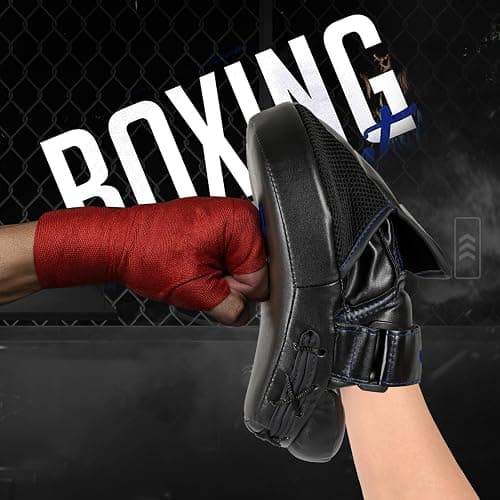 Valleycomfy Boxing Punching Mitts,Boxing Pads Mitts for Men,Ideal for Boxing Training,Kickboxing,Martial Arts thumbnail 6
